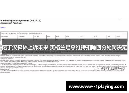 诺丁汉森林上诉未果 英格兰足总维持扣除四分处罚决定 诺丁汉森林上诉未果 英格兰足总维持扣除四分处罚决定